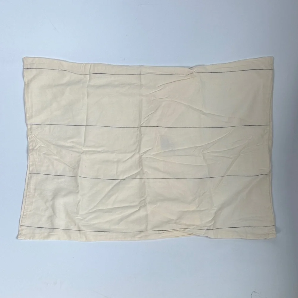 SINGLE Hearth & Hand Full/Queen Cream with black stripes Cotton Pillow Sham